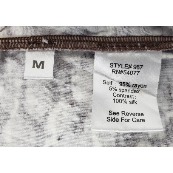 CAbi #967 Cobblestone Print Ruched Sleeveless Tank/Top ~ Size Medium - Picture 7 of 8